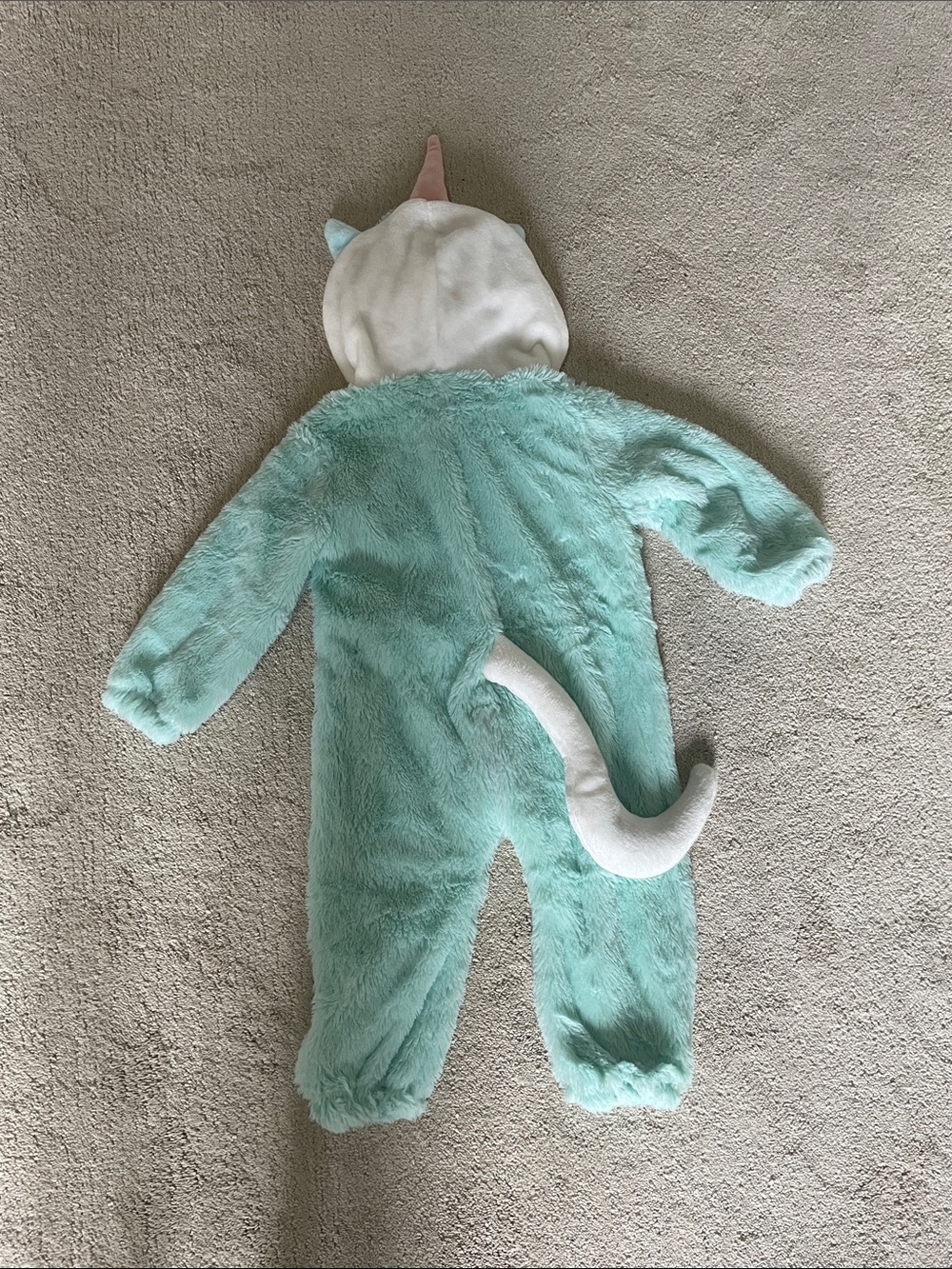 Mint Plush Unicorn Footie for Kids - Cozy One-Piece